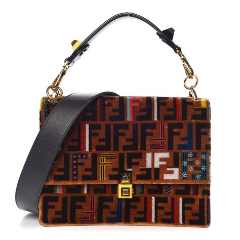 fendi kan i floral bag|Fendi shoulder bag zucca.